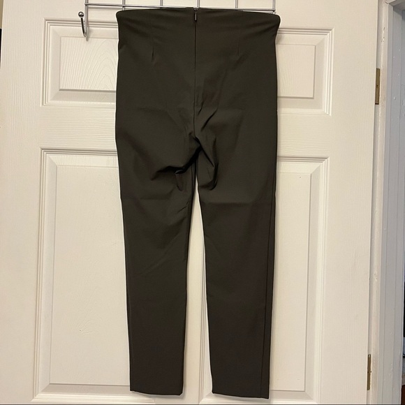 Athleta Wander Slim Stretch Ankle Pants 4P Gray Slit Hem Back Zip Side Pockets - Picture 3 of 9